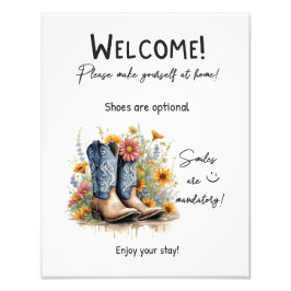 Välkomstskylt Airbnb-gäster Fototryck