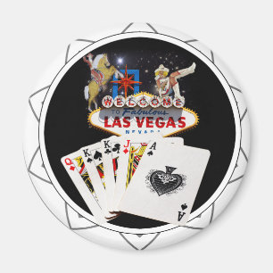 Välkomstskylt Black Poker Chip Magnet