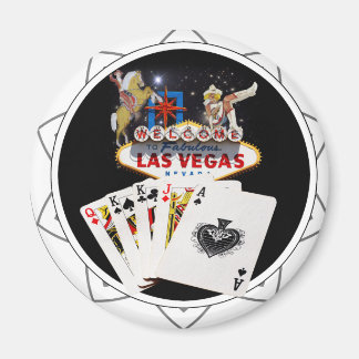 Välkomstskylt Black Poker Chip Magnet