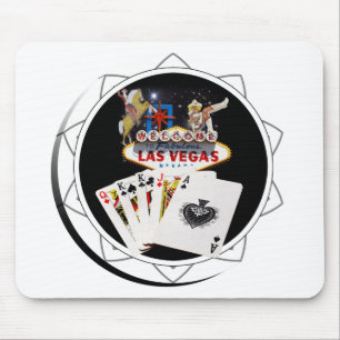 Välkomstskylt Black Poker Chip Musmatta