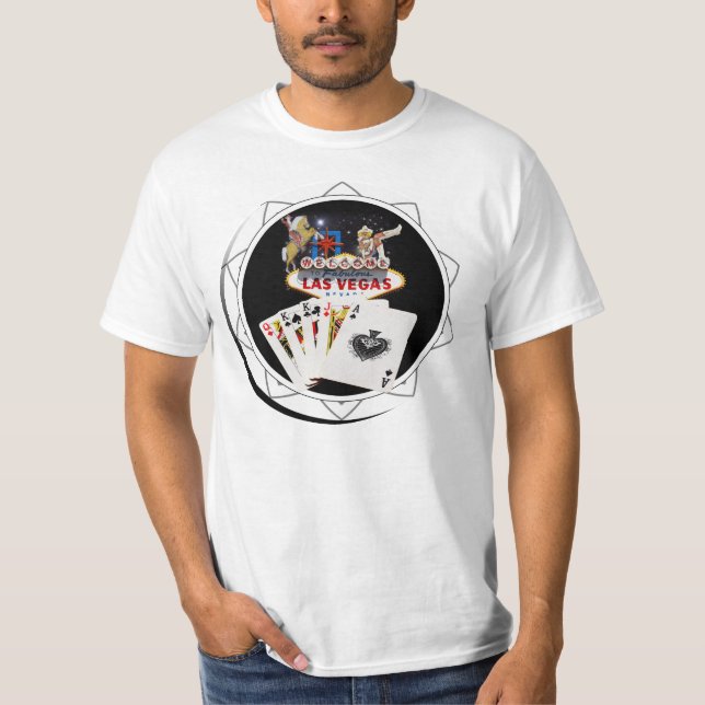 Välkomstskylt Black Poker Chip Tee Shirt (Framsida)
