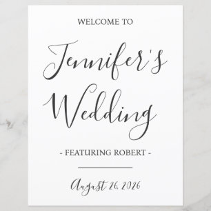 Välkomstskylt, Bride, Groom