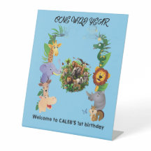 Välkomstskylt för 1:a födelsedag för 1:a Vilden Bo