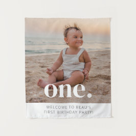 Välkomstskylt för 1-års fotobirthday