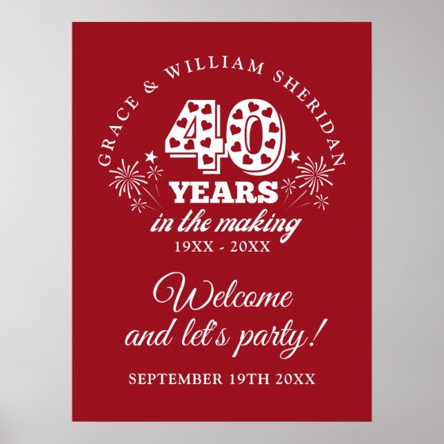 Välkomstskylt för 40-årsjubileum för In The Making Poster (Framsidan)