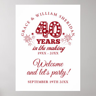 Välkomstskylt för 40-årsjubileum 'In The Making' Poster