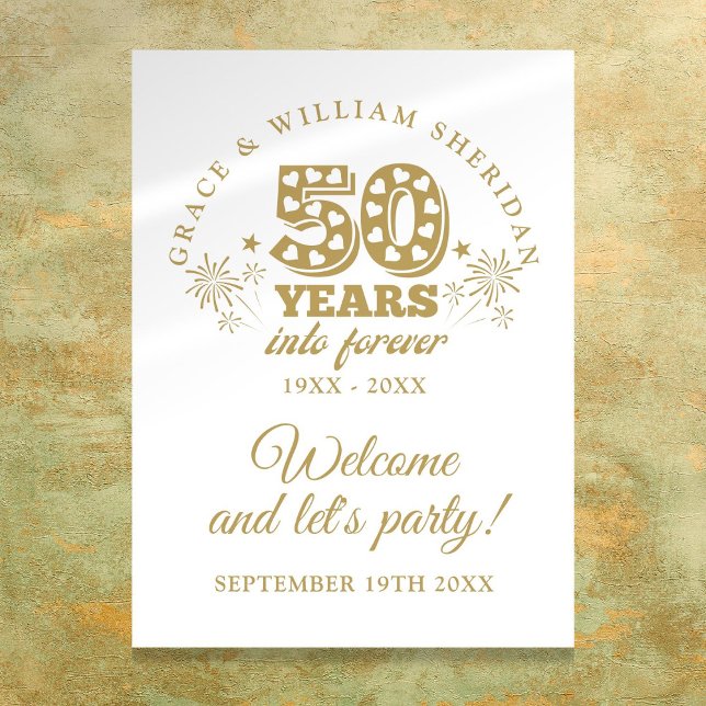 Välkomstskylt för 50-årsjubileum för Into Forever Poster (Into Forever 50th Anniversary Welcome Sign)