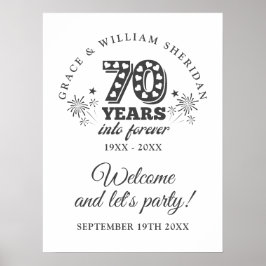 Välkomstskylt för 70-årsjubileum 'In i evigheten' Poster
