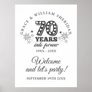 Välkomstskylt för 70-årsjubileum 'In i evigheten' Poster