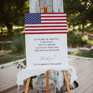 Välkomstskylt för amerikansk militär Pension Poster