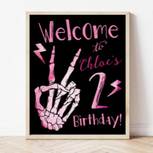 Välkomstskylt för andra födelsedag, Dåligt två gån Poster
