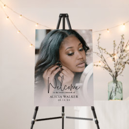 Välkomstskylt för anpassningsbar Photo Sweet sixte