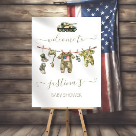 Välkomstskylt för arméns lilla solsoldat poster