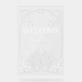 Välkomstskylt för art nouveau Bröllop