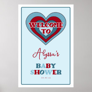 Välkomstskylt för Baby Shower Day på Alla hjärtans Poster