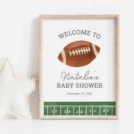Välkomstskylt för Baby Shower Little All Star-fotb Poster