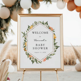 Välkomstskylt för baby shower med tema Cuties Poster