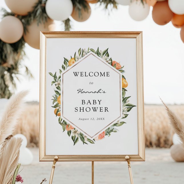 Välkomstskylt för baby shower med tema Cuties Poster (Skapare uppladdad)