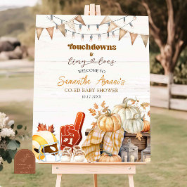 Välkomstskylt för baby shower med Touchdown och Ti Poster