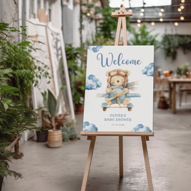 Välkomstskylt för Baby Shower Nalle Poster (Skapare uppladdad)