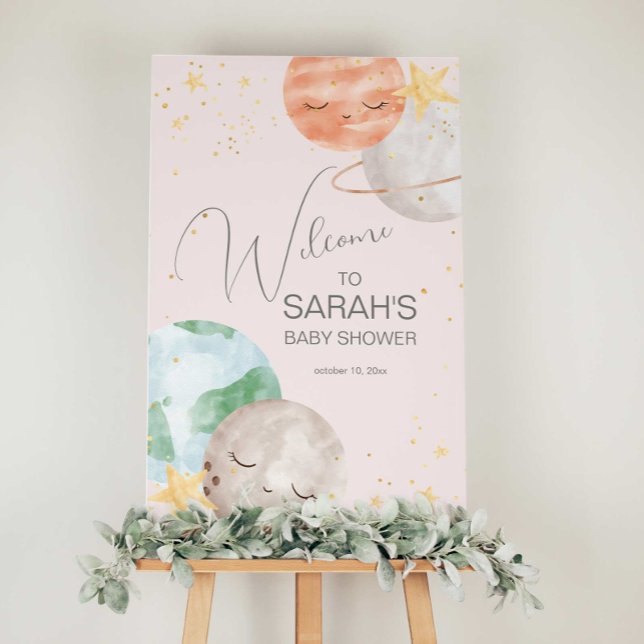 Välkomstskylt för Baby Shower Rymden Poster (Skapare uppladdad)