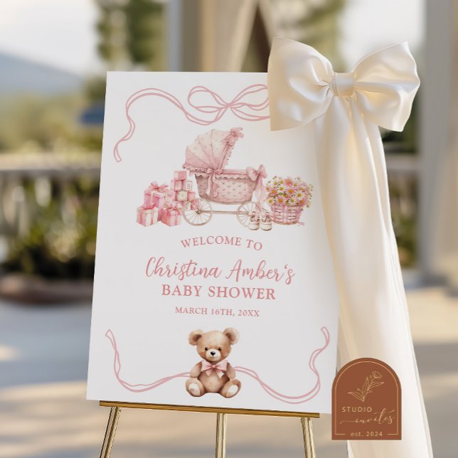 Välkomstskylt för babybilsbabyfirande poster (Skapare uppladdad)