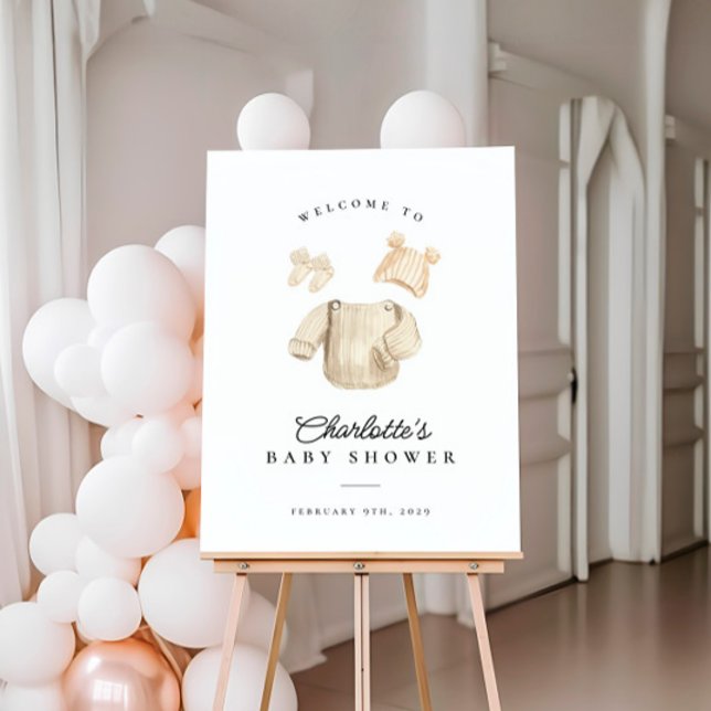 Välkomstskylt för babyskor för vinterBarnkläder Poster (Skapare uppladdad)