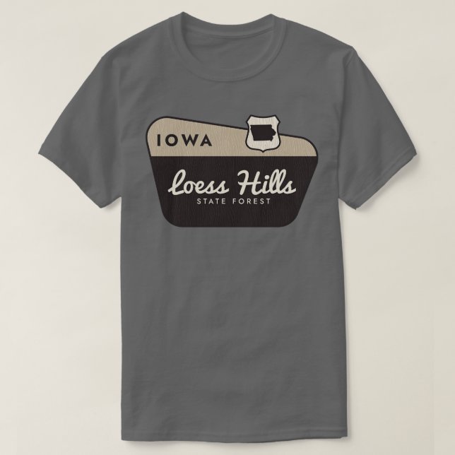 Välkomstskylt för Backe State Forest Iowa T Shirt (Design framsida)