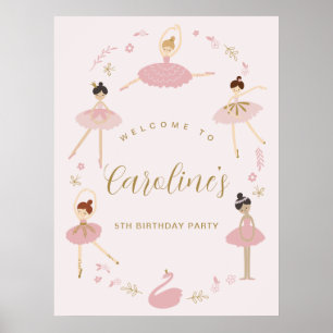 Välkomstskylt för Ballet Party ・ Ballerina Poster