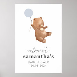 Välkomstskylt för Ballon Baby Shower Poster