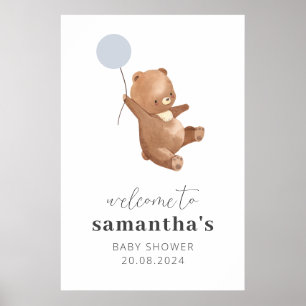 Välkomstskylt för Ballon Baby Shower Poster
