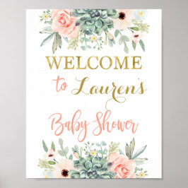 Välkomstskylt för barndusch poster