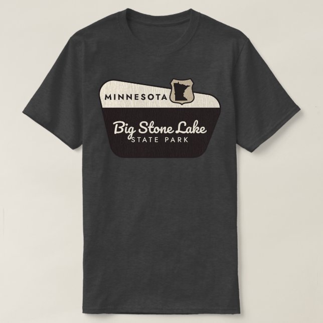 Välkomstskylt för Big Stone Sjö State Park Minneso T Shirt (Design framsida)