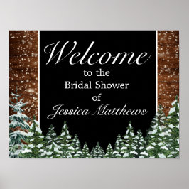 Välkomstskylt för Black Wood & Forest Möhippa Poster