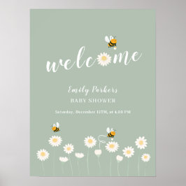 Välkomstskylt för bloOm babyblåsare för grönt - en Poster