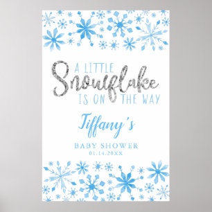 Välkomstskylt för Blue Baby Shower Poster