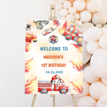 Välkomstskylt för brandsläckare i Lastbil Födelsed