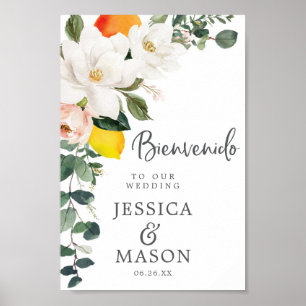 Välkomstskylt för Bröllop i Magnolia Poster
