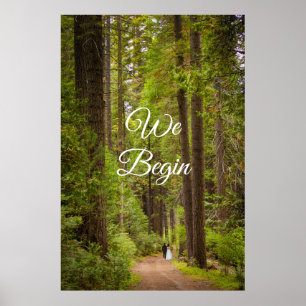 Välkomstskylt för Bröllop i Rustic Forest Poster