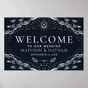 Välkomstskylt för Bröllop på det gotiska Tarot Car Poster