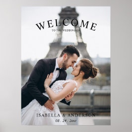 Välkomstskylt för bröllop Poster med foto