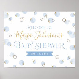 Välkomstskylt för Brunch BubLY och Baby Shower Poster