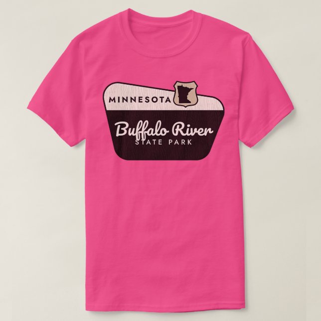 Välkomstskylt för Buffalo River State Park Minneso T Shirt (Design framsida)