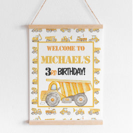 Välkomstskylt för bygge i Lastbil Party Poster