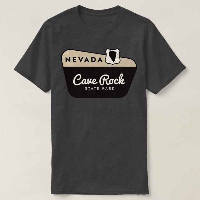 Välkomstskylt för Cave Sten State Park Nevada T Shirt (Design framsida)