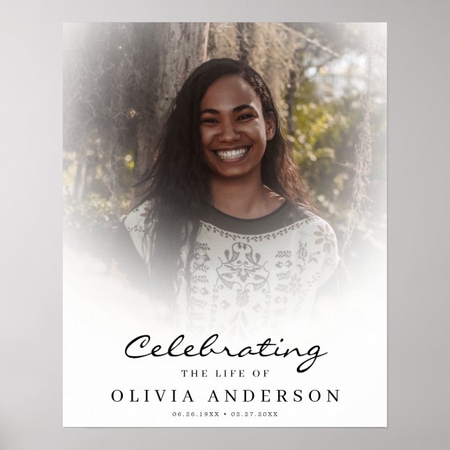 Välkomstskylt för Celebration of Life-för funeral  Poster (Framsidan)