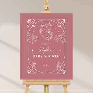 Välkomstskylt för Celestial Tarot Ro Baby Shower Poster