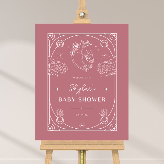 Välkomstskylt för Celestial Tarot Ro Baby Shower Poster (Skapare uppladdad)