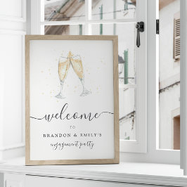 Välkomstskylt för Champagne Toast Personlig Poster