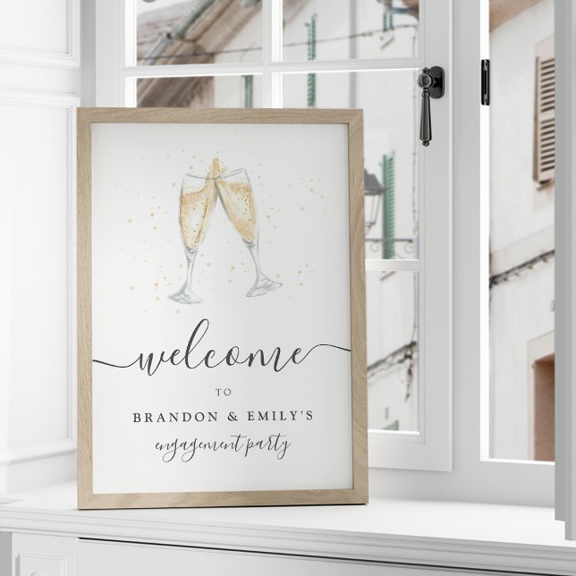 Välkomstskylt för Champagne Toast Personlig Poster (Skapare uppladdad)